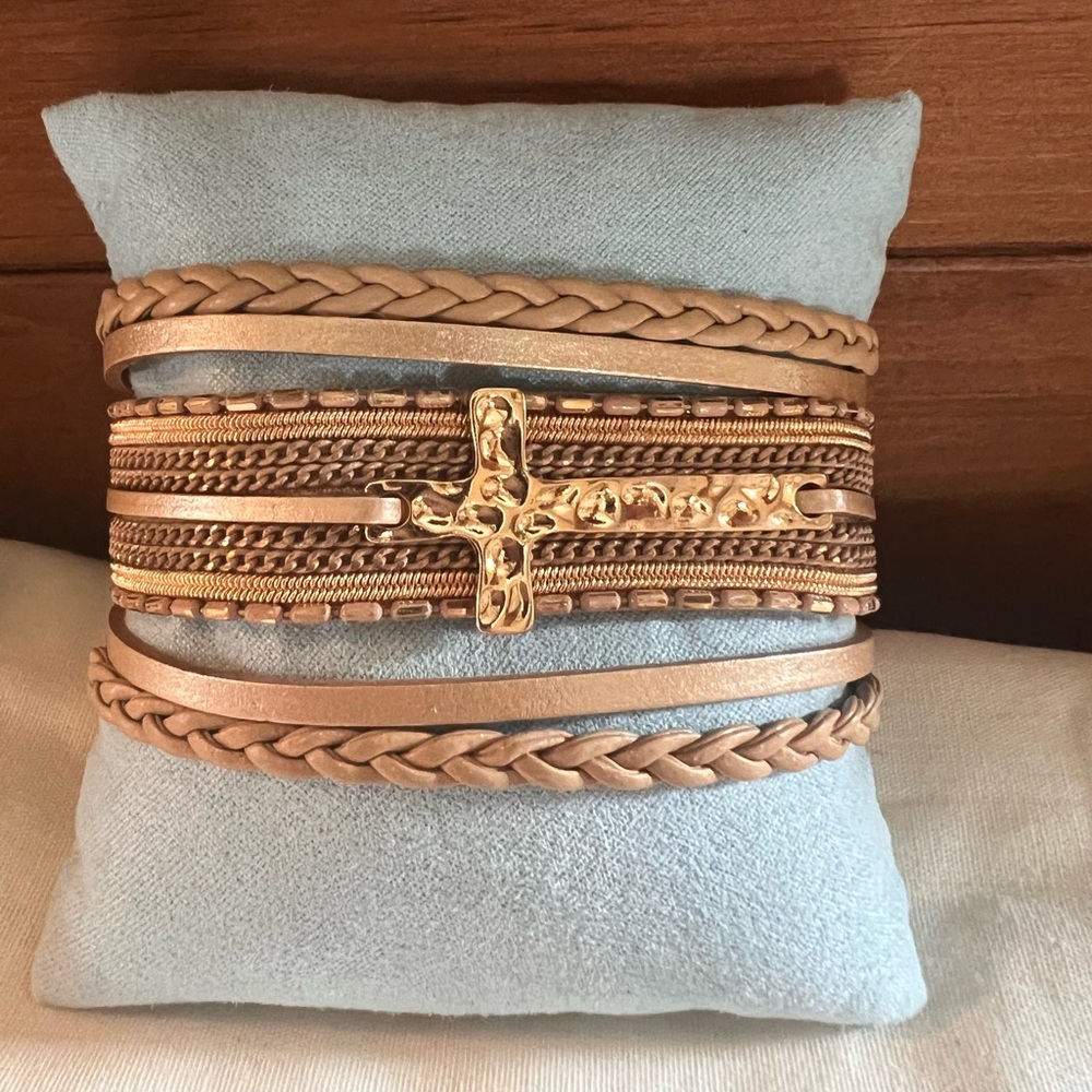 Vegan Cross Wrap Bracelet
